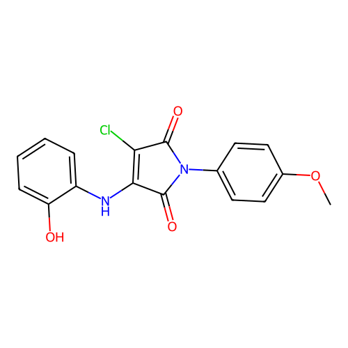 3-chloro-4-[(2-hydroxyphenyl)amino]-1-(4-methoxyphenyl)-1H-pyrrole-2,5-dione structure