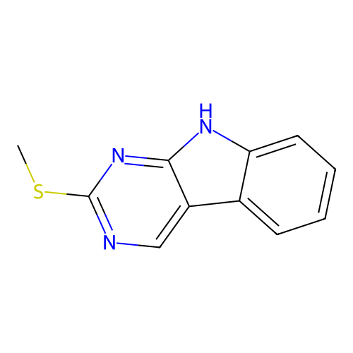 2-(methylsulfanyl)-9H-pyrimido[4,5-b]indole structure