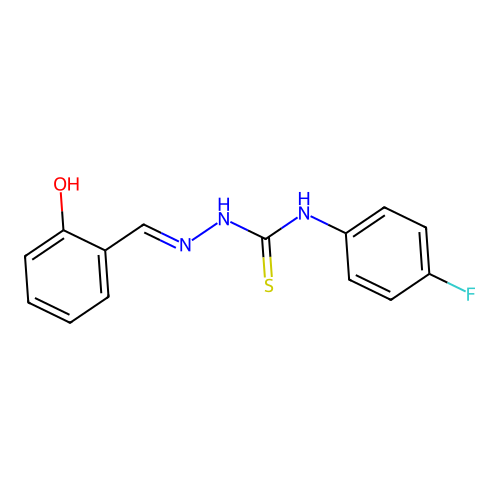 1-(4-Fluorophenyl)-3-[(2-hydroxyphenyl)methylideneamino]thiourea structure