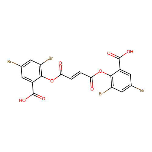1,4-Bis(2,4-dibromo-6-carboxyphenyl) (2E)-2-butenedioate structure