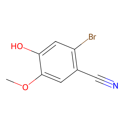 2-Bromo-4-hydroxy-5-methoxybenzonitrile structure