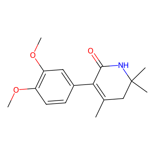 3-(3,4-dimethoxyphenyl)-4,6,6-trimethyl-5,6-dihydropyridin-2(1H)-one structure
