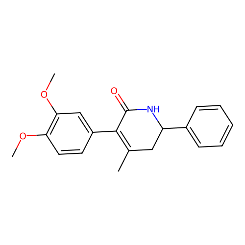 3-(3,4-dimethoxyphenyl)-4-methyl-6-phenyl-5,6-dihydropyridin-2(1H)-one structure