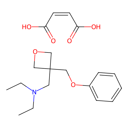 3-Oxetanemethylamine, N,N-diethyl-3-(phenoxymethyl)-, maleate structure