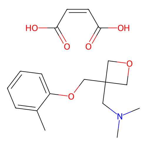 3-Oxetanemethylamine, N,N-dimethyl-3-((o-tolyloxy)methyl)-, maleate structure
