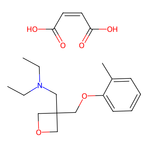 3-Oxetanemethylamine, N,N-diethyl-3-((o-tolyloxy)methyl)-, maleate structure
