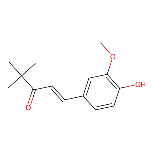 1-Penten-3-one, 1-(4-hydroxy-3-methoxyphenyl)-4,4-dimethyl- structure