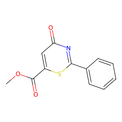 Methyl 4-oxo-2-phenyl-1,3-thiazine-6-carboxylate structure