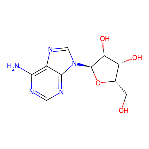 (2S,3S,4R,5R)-2-(6-Amino-purin-9-yl)-5-hydroxymethyl-tetrahydro-furan-3,4-diol structure