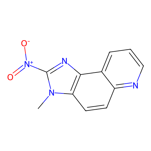 2-Nitro-3-methylimidazo(4,5-f)quinoline structure