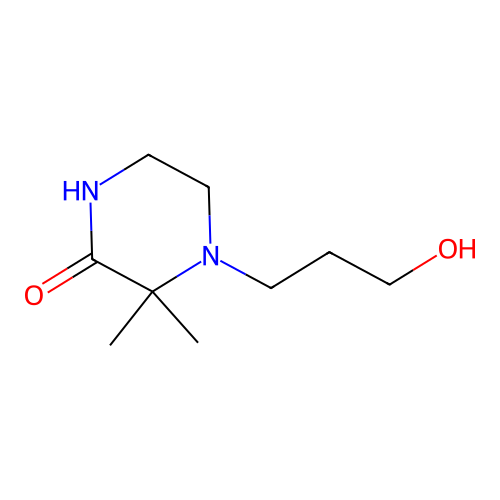 4-(3-Hydroxypropyl)-3,3-dimethylpiperazin-2-one structure