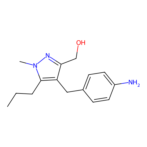 [4-[(4-Aminophenyl)methyl]-1-methyl-5-propylpyrazol-3-yl]methanol structure
