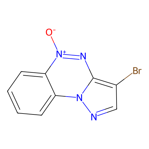 3-Bromo-5-oxido-pyrazolo[5,1-c][1,2,4]benzotriazin-5-ium structure