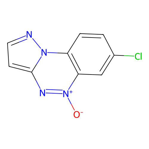 7-Chloro-5-oxido-pyrazolo[5,1-c][1,2,4]benzotriazin-5-ium structure