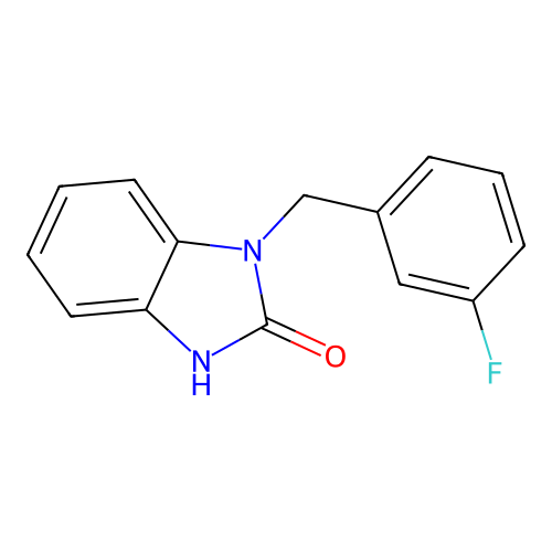 3-[(3-fluorophenyl)methyl]-1H-benzimidazol-2-one structure