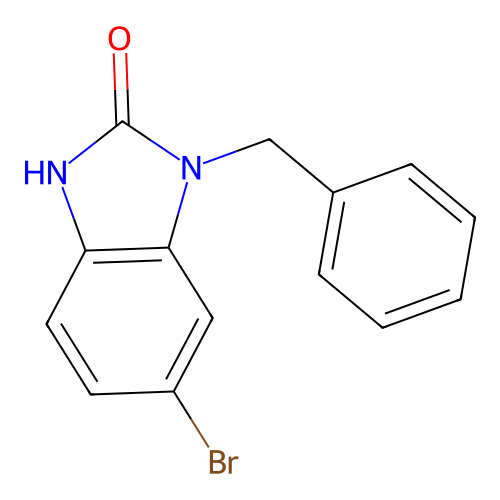 1-Benzyl-6-bromo-1,3-dihydro-benzoimidazole-2-one structure