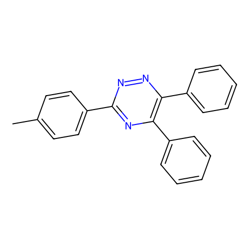 3-(4-Methylphenyl)-5,6-diphenyl-1,2,4-triazine structure