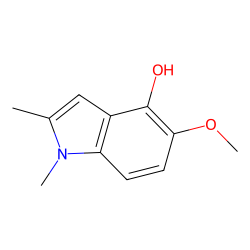 5-Methoxy-1,2-dimethylindol-4-ol structure