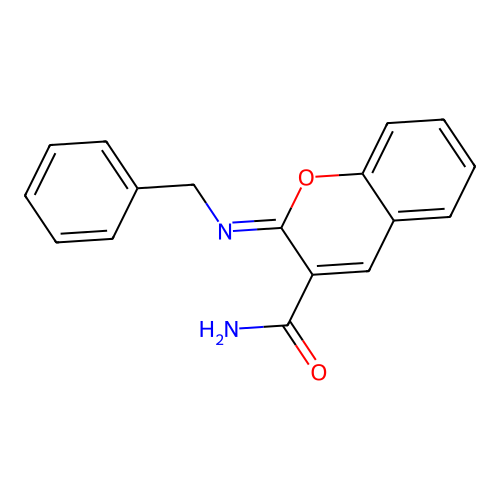 (2z)-2-(Benzylimino)-2h-chromene-3-carboxamide structure