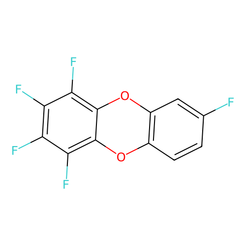 1,2,3,4,7-Pentafluorodibenzo-p-dioxin structure