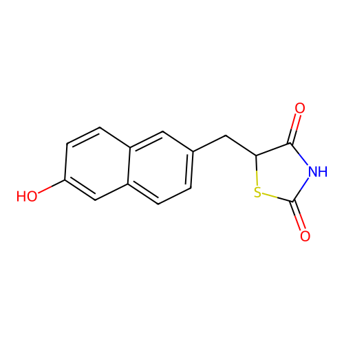 2,4-Thiazolidinedione, 5-[(6-hydroxy-2-naphthalenyl)methyl]- structure