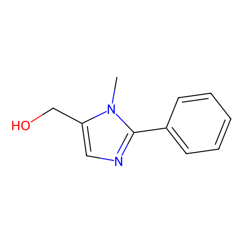 (1-methyl-2-phenyl-1H-imidazol-5-yl)methanol structure
