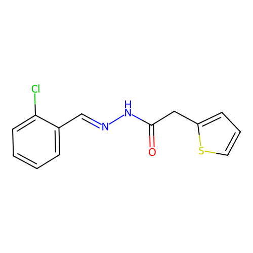N'-(2-Chlorobenzylidene)-2-(2-thienyl)acetohydrazide structure