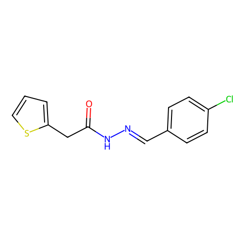 N'-(4-Chlorobenzylidene)-2-(2-thienyl)acetohydrazide structure