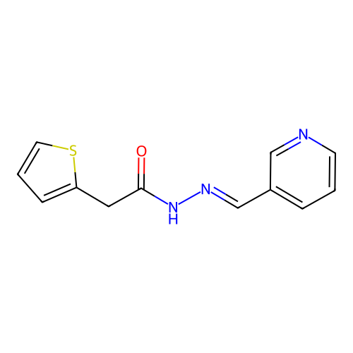 N'-(3-Pyridinylmethylene)-2-(2-thienyl)acetohydrazide structure