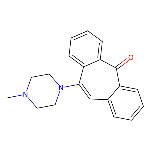 10-(4-methyl-1-piperazinyl)-5H-dibenzo[a,d]cyclohepten-5-one structure