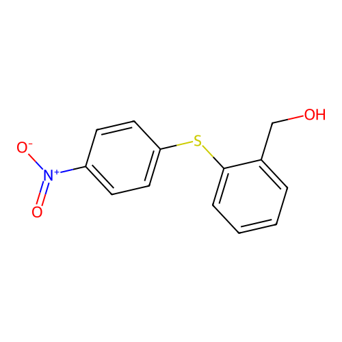 [2-(4-Nitrophenyl)sulfanylphenyl]methanol structure