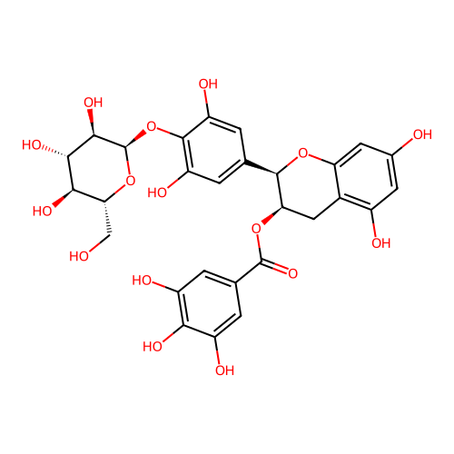 Epigallocatechin gallatyl glucoside structure