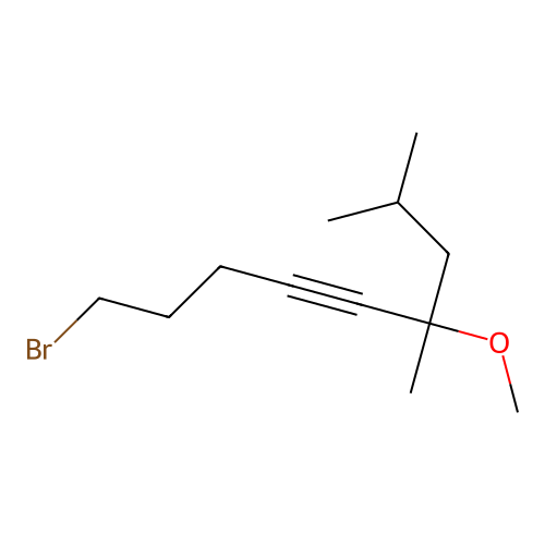 1-Bromo-6-methoxy-6,8-dimethylnon-4-yne structure