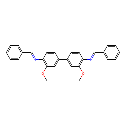 N,N'-Dibenzylidene-3,3'-dimethoxybenzidine structure