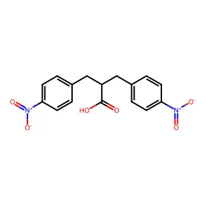 3-(4-Nitrophenyl)-2-[(4-nitrophenyl)methyl]propanoic acid structure
