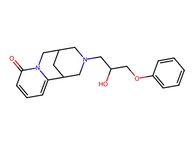1,2,3,4,5,6-Hexahydro-3-(2-hydroxy-3-phenoxypropyl)-1,5-methano-8H-pyrido[1,2-a][1,5]diazocin-8-one structure