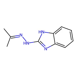 N-(propan-2-ylideneamino)-1H-benzimidazol-2-amine structure