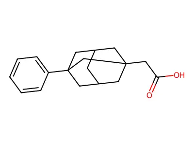 2-[(1r,3s,5R,7S)-3-phenyladamantan-1-yl]acetic acid structure