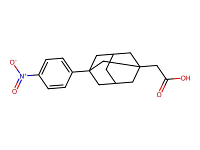 3-(4-Nitrophenyl)tricyclo[3.3.1.13,7]decane-1-acetic acid structure
