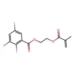 2-(2',3',5'-Triiodobenzoyl)ethyl methacrylate structure