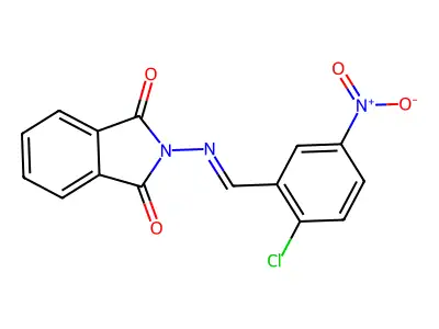 N-(2-氯-5-硝基亚苄基氨基)邻苯二甲酰亚胺 structure