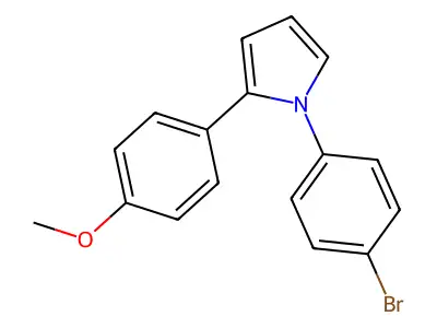 1-(4-Bromophenyl)-2-(4-methoxyphenyl)pyrrole structure