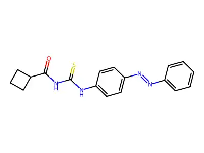 N-[(4-phenyldiazenylphenyl)carbamothioyl]cyclobutanecarboxamide structure