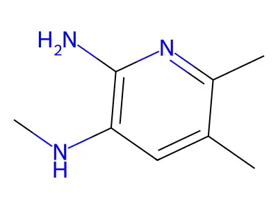 2-Amino-5,6-dimethyl-3-methylaminopyridine structure