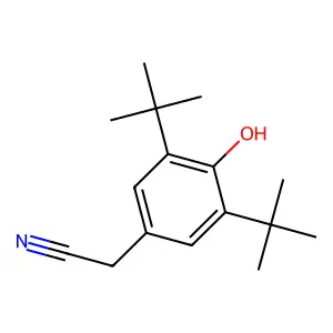 (3,5-Di-tert-butyl-4-hydroxyphenyl)acetonitrile structure