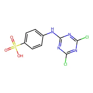 4-(2,4-Dichloro-1,3,5-triazinylamino)benzenesulfonic acid structure