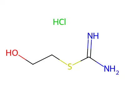 2-Hydroxyethyl carbamimidothioate hydrochloride structure