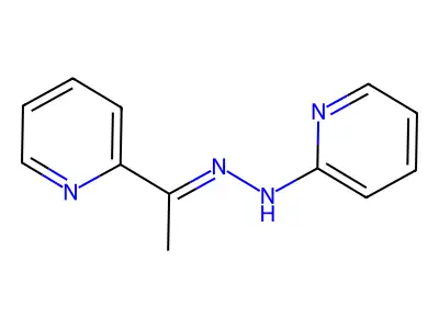 N-Pyridin-2-yl-N'-(1-pyridin-2-yl-ethylidene)hydrazine structure