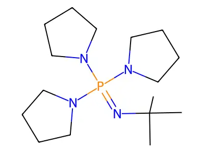tert-Butylimino-tri(pyrrolidino)phosphorane structure