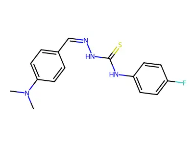 1-[[4-(Dimethylamino)phenyl]methylideneamino]-3-(4-fluorophenyl)thiourea structure